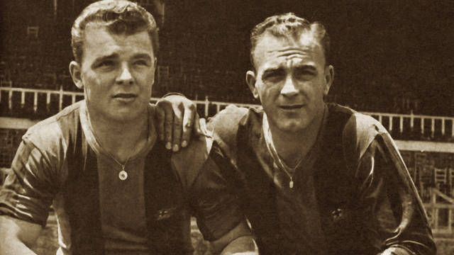 Kubala i Di Stefano 1953, Fotografia del web del FC Barcelona http://www.fcbarcelona.cat/club/historia
